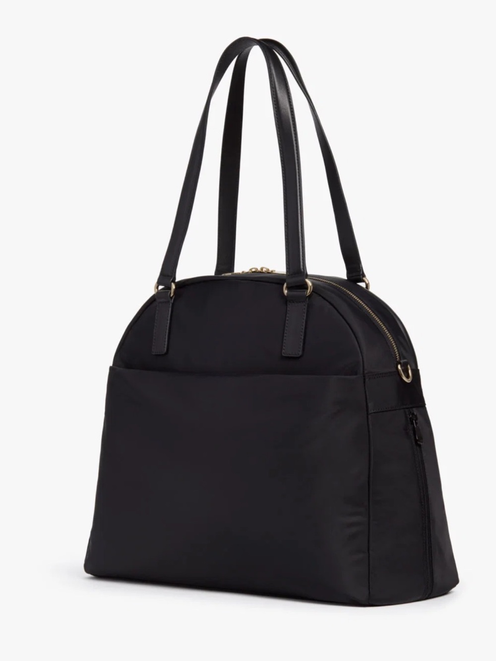 Everyday Black Tote with Double Shoulder Straps